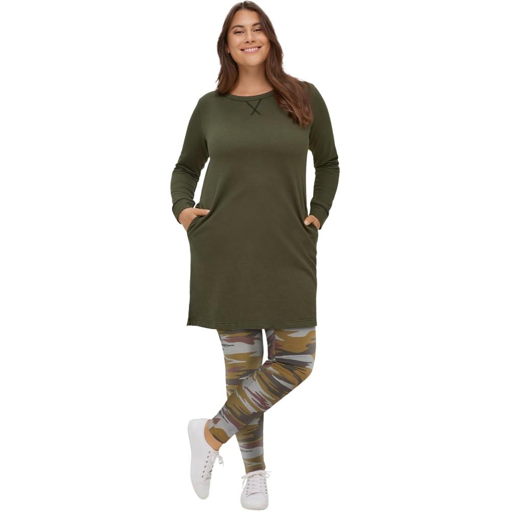 image:imageellos Plus Size Cotton Spandex Full Length LeggingsCamouflage