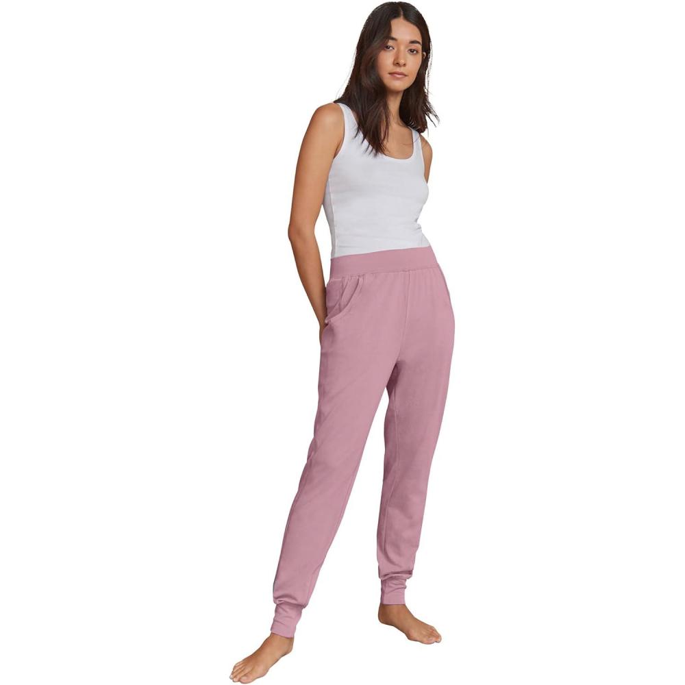 image:imageellos Plus Size Cotton Spandex Jogger Pull On PantsDusty Pink