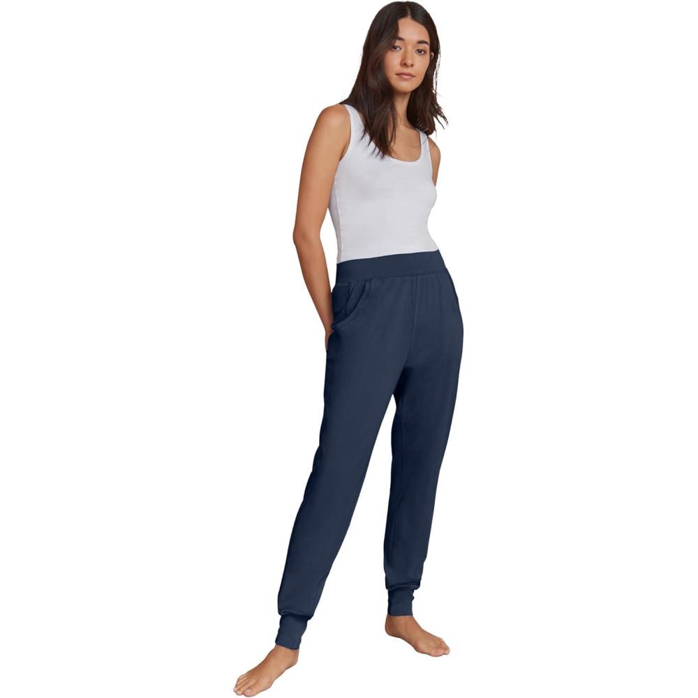 image:imageellos Plus Size Cotton Spandex Jogger Pull On PantsNavy
