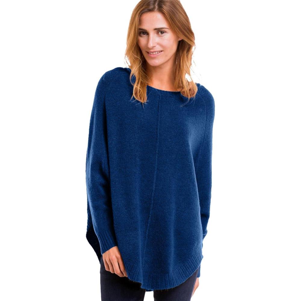 image:imageellos Plus Size Poncho SweaterEvening Blue