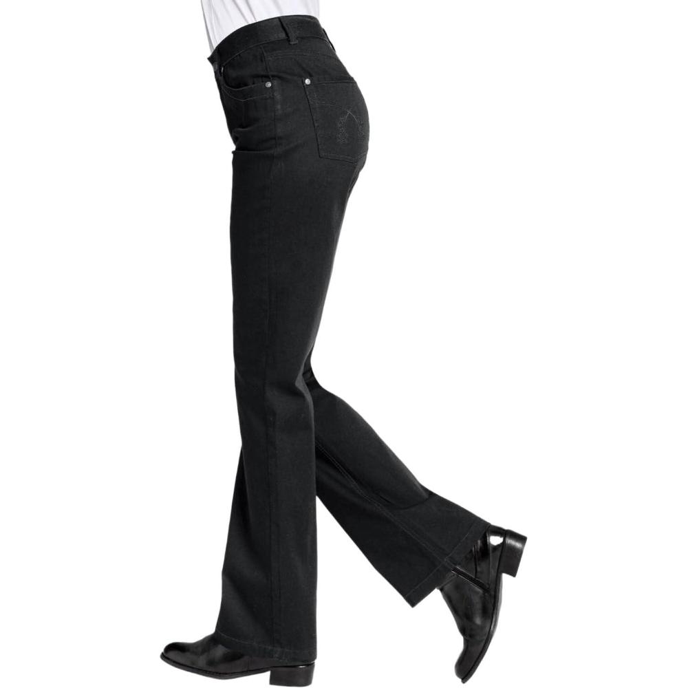 image:imageellos Plus Size Stretch MidRise Bootcut JeansBlack Denim