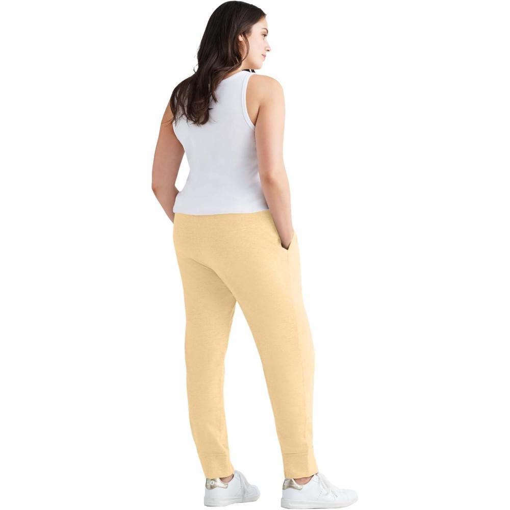 image:imageellos Plus Size Studio French Terry Drawstring Elastic Waistband JoggerDusty Maize