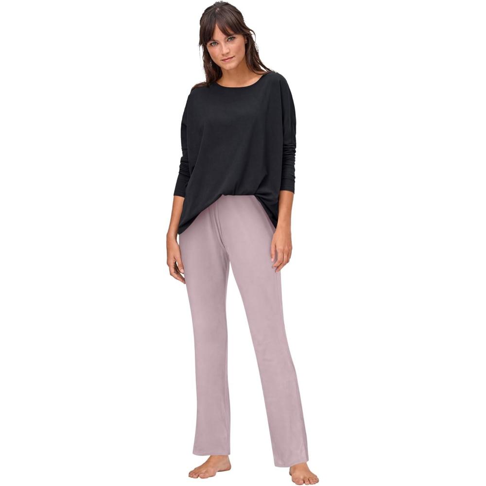 image:imageellos Plus Size Velour Bootcut Lounge Pants 1416 Lilac Blush