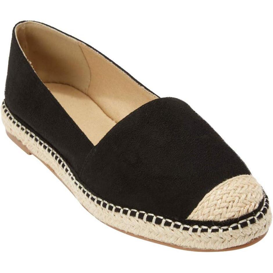 image:imageellos Womens Wide Width Espadrille FlatsBlack