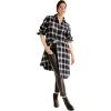 image:imageEllos Plus Size Flannel ButtonFront Mega TunicNavy Plaid