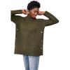 image:imageEllos Plus Size Side Button Turtleneck SweaterDeep Olive