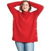 image:imageEllos Plus Size Side Button Turtleneck SweaterPoppy Red
