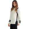 image:imageEllos Plus Size Side Stripe Mockneck SweaterIvory