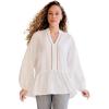 image:imageEllos Plus Size VNeck Peplum TunicIvory