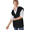 image:imageEllos Plus Size VNeck Pullover Sweater VestBlack