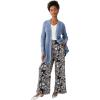 Black Dusty Blue Floral
