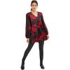 Black Vivid Red Floral