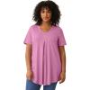 image:imageellos Plus Size VNeck Inverted Pleat Tunic With Curved HemMauve Orchid
