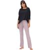 image:imageellos Plus Size Velour Bootcut Lounge Pants  2628 Lilac Blush
