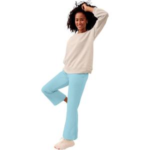 Ellos Plus Size Bootcut Fleece Sweatpants(Aqua Sky)