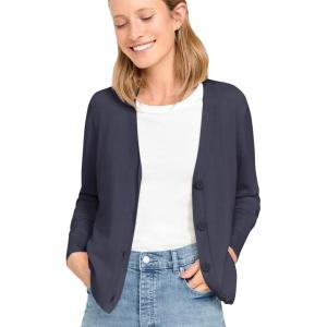 Ellos Plus Size Boxy Cardigan(Navy)