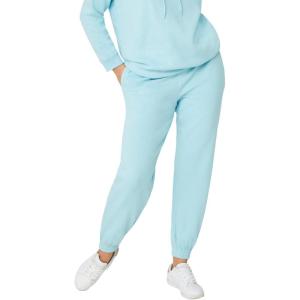 Ellos Plus Size Drawstring Waist Fleece Sweatpants(Aqua Sky)