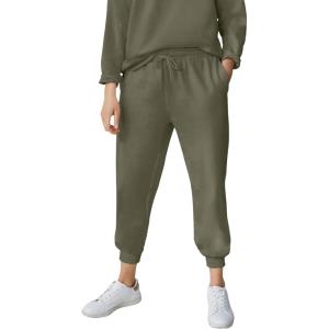 Ellos Plus Size Drawstring Waist Fleece Sweatpants(Burnt Olive)