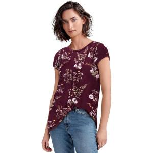 Ellos Plus Size Smocked Tunic(Midnight Berry Floral)