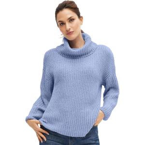 ellos Plus Size Chenille Turtleneck Sweater(Periwinkle Mist)