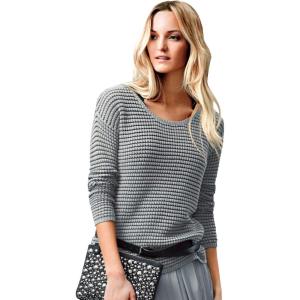 ellos Plus Size Chunky Knit Sweater(Gunmetal)