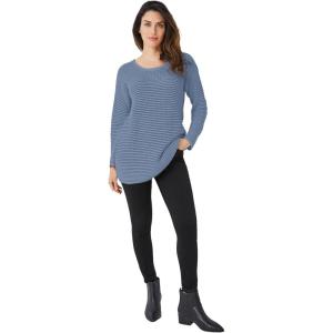 ellos Plus Size Chunky Knit Sweater(Pale Indigo)