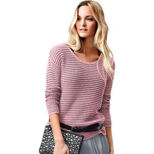 ellos Plus Size Chunky Knit Sweater(Rose Mist)