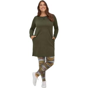 ellos Plus Size Cotton Spandex Full Length Leggings(Camouflage)