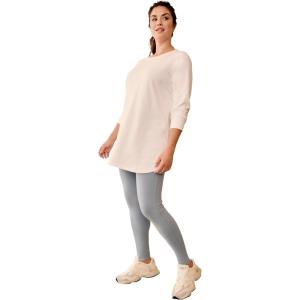 ellos Plus Size Cotton Spandex Full Length Leggings(Pale Indigo)