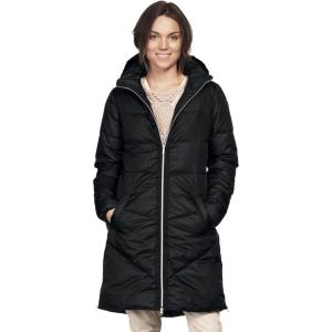ellos Plus Size Long Puffer Coat(Black)