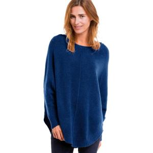 ellos Plus Size Poncho Sweater(Evening Blue)