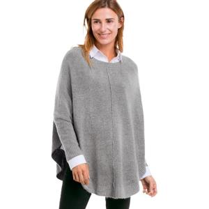 ellos Plus Size Poncho Sweater(Medium Heather Grey)