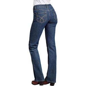 ellos Plus Size Stretch Mid-Rise Bootcut Jeans(Stonewash)