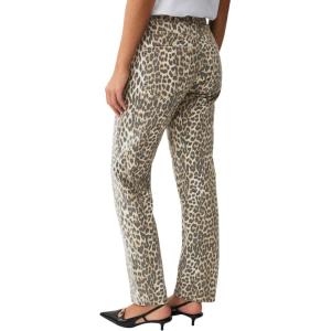 ellos Plus Size Stretch Mid-Rise Relaxed Straight Leg Jeans(Leopard)