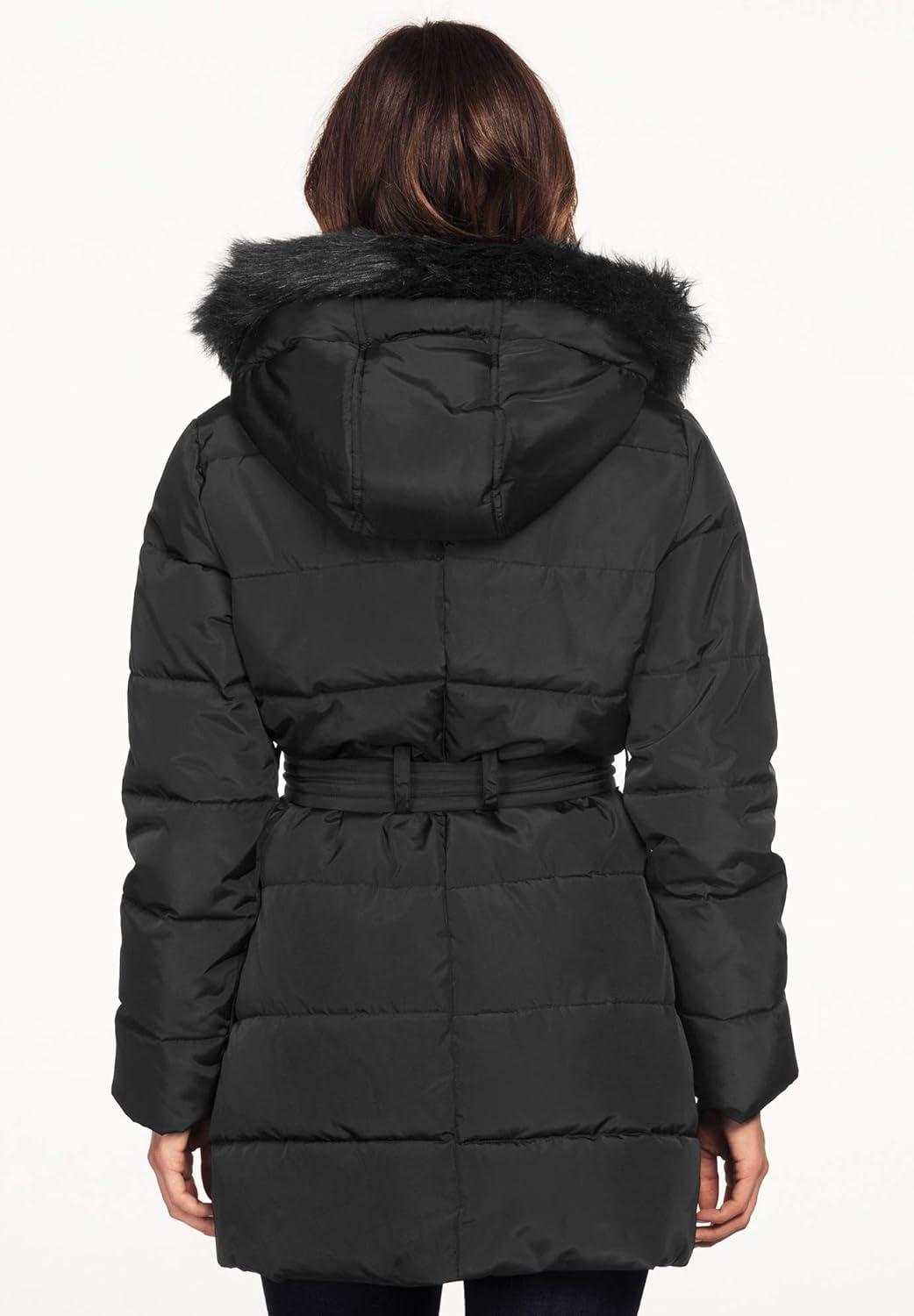 image:imageEllos Plus Size Belted Puffer CoatBlack