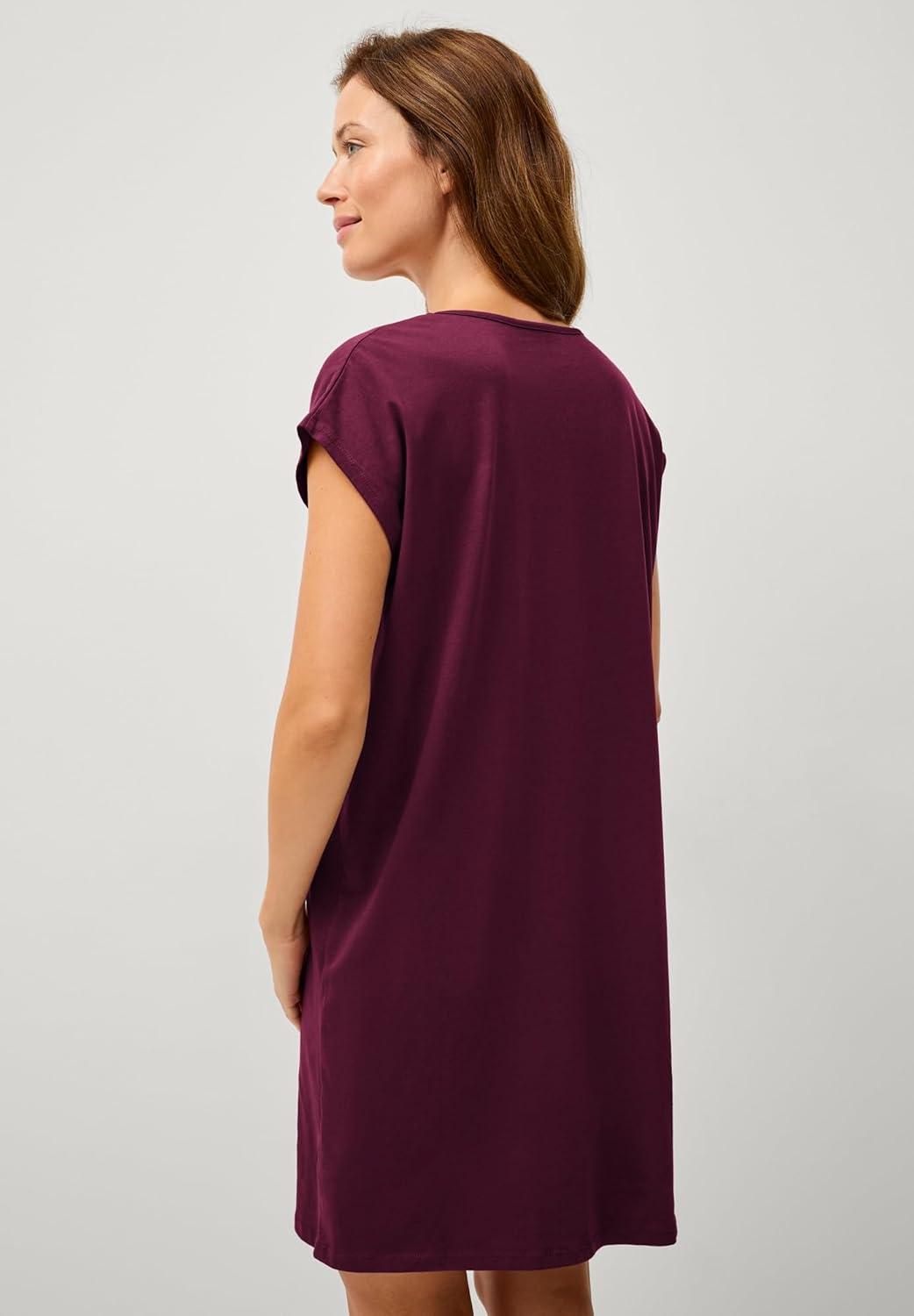 image:imageEllos Plus Size Cap Sleeve Sleep ShirtMidnight Berry