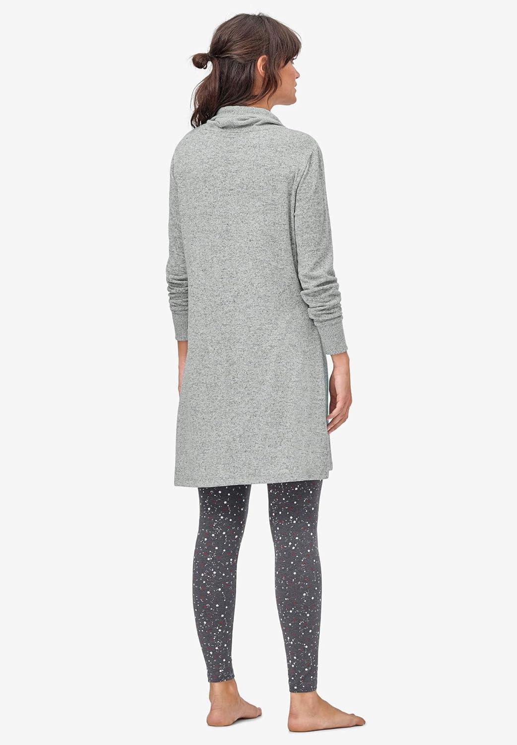 image:imageEllos Plus Size FunnelNeck Lounge Sweatshirt TunicMarled Grey