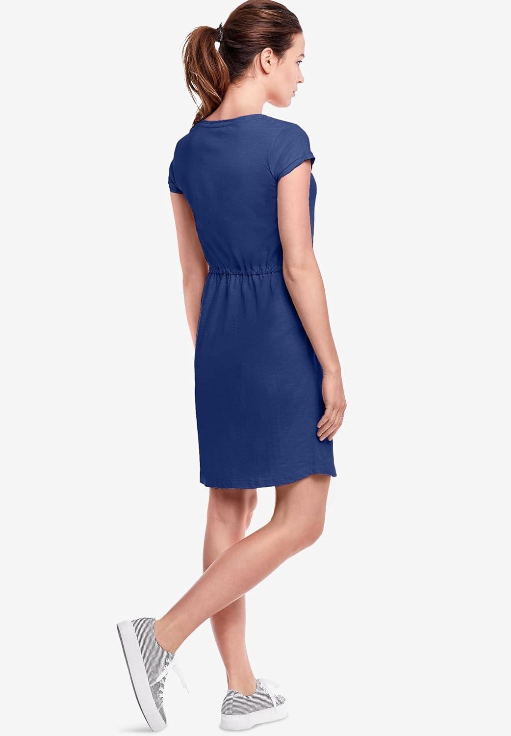 image:imageEllos Plus Size Knit Drawstring DressRoyal Cobalt