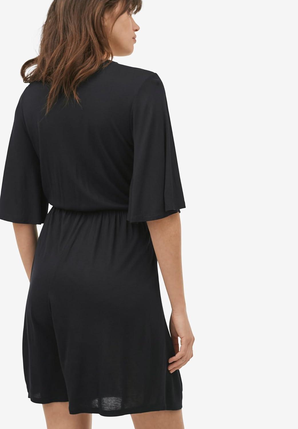 image:imageellos Plus Size Flutter Sleeve Surplice RomperBlack