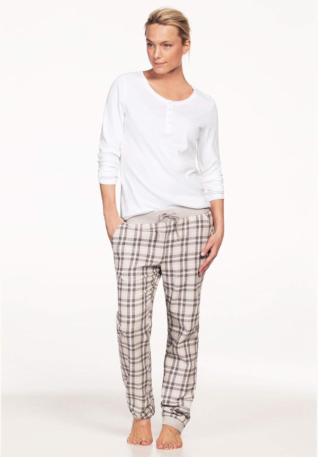image:imageellos Plus Size Long Sleeve Henley Sleep TeeNavy
