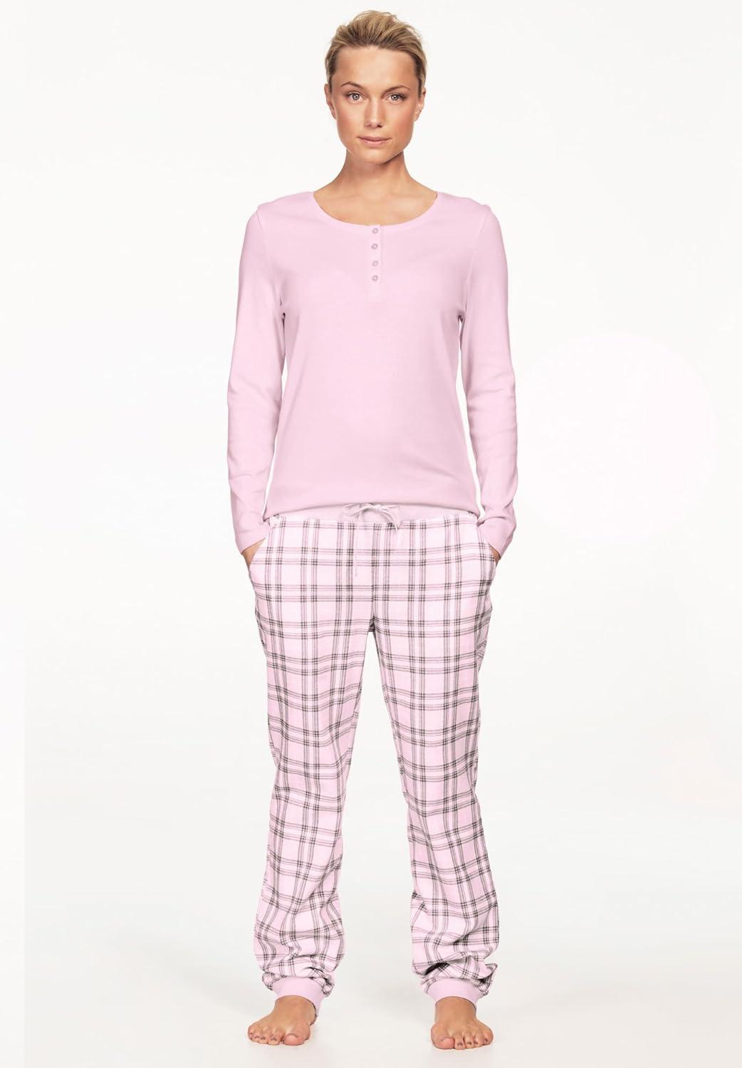 image:imageellos Plus Size Long Sleeve Henley Sleep TeeNavy