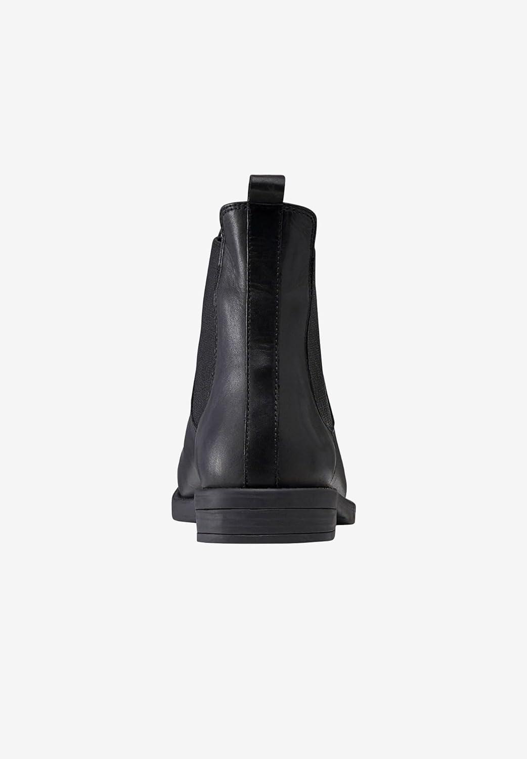 image:imageellos Womens Wide Width Leather Chelsea BootsBlack
