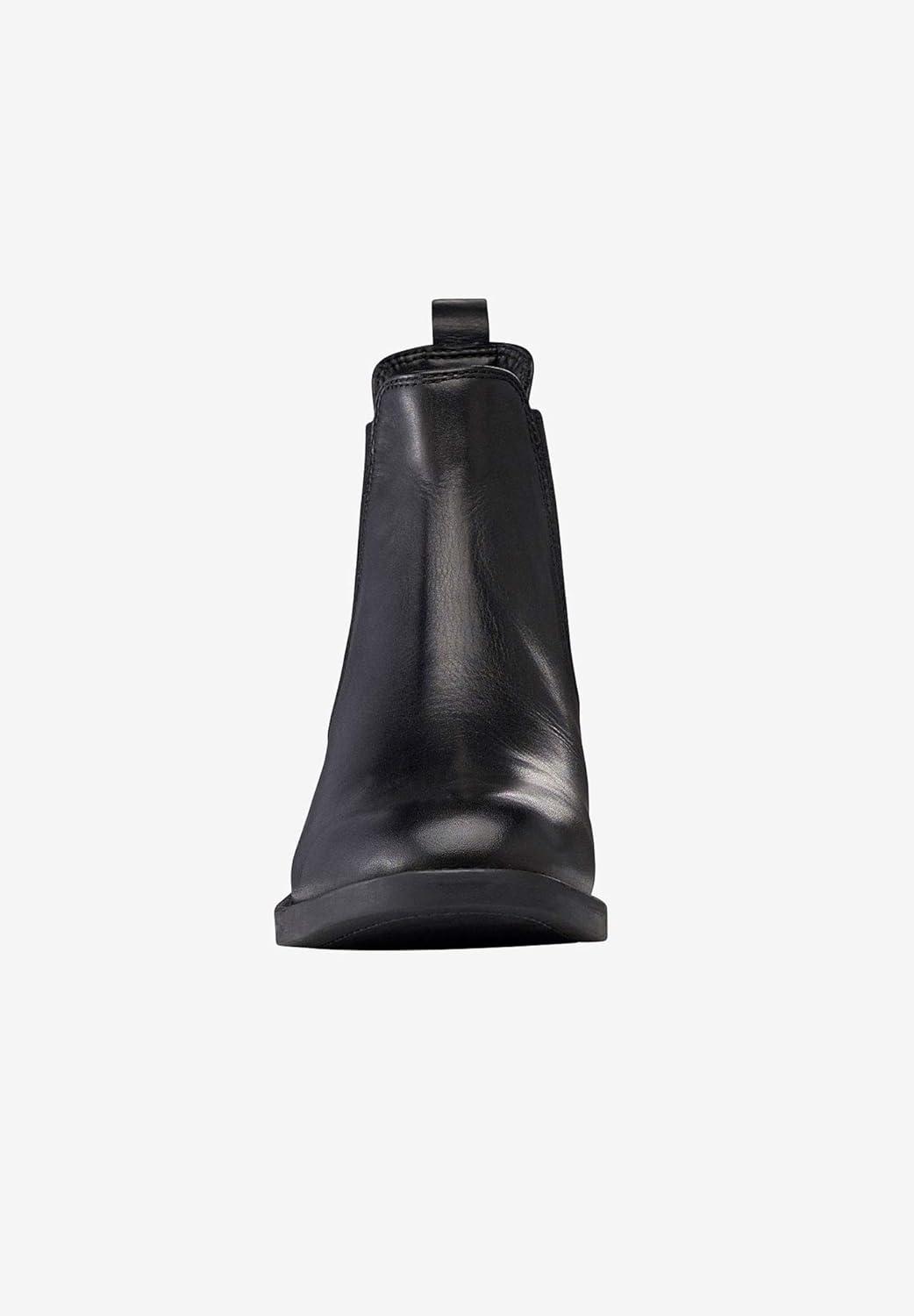 image:imageellos Womens Wide Width Leather Chelsea BootsBlack