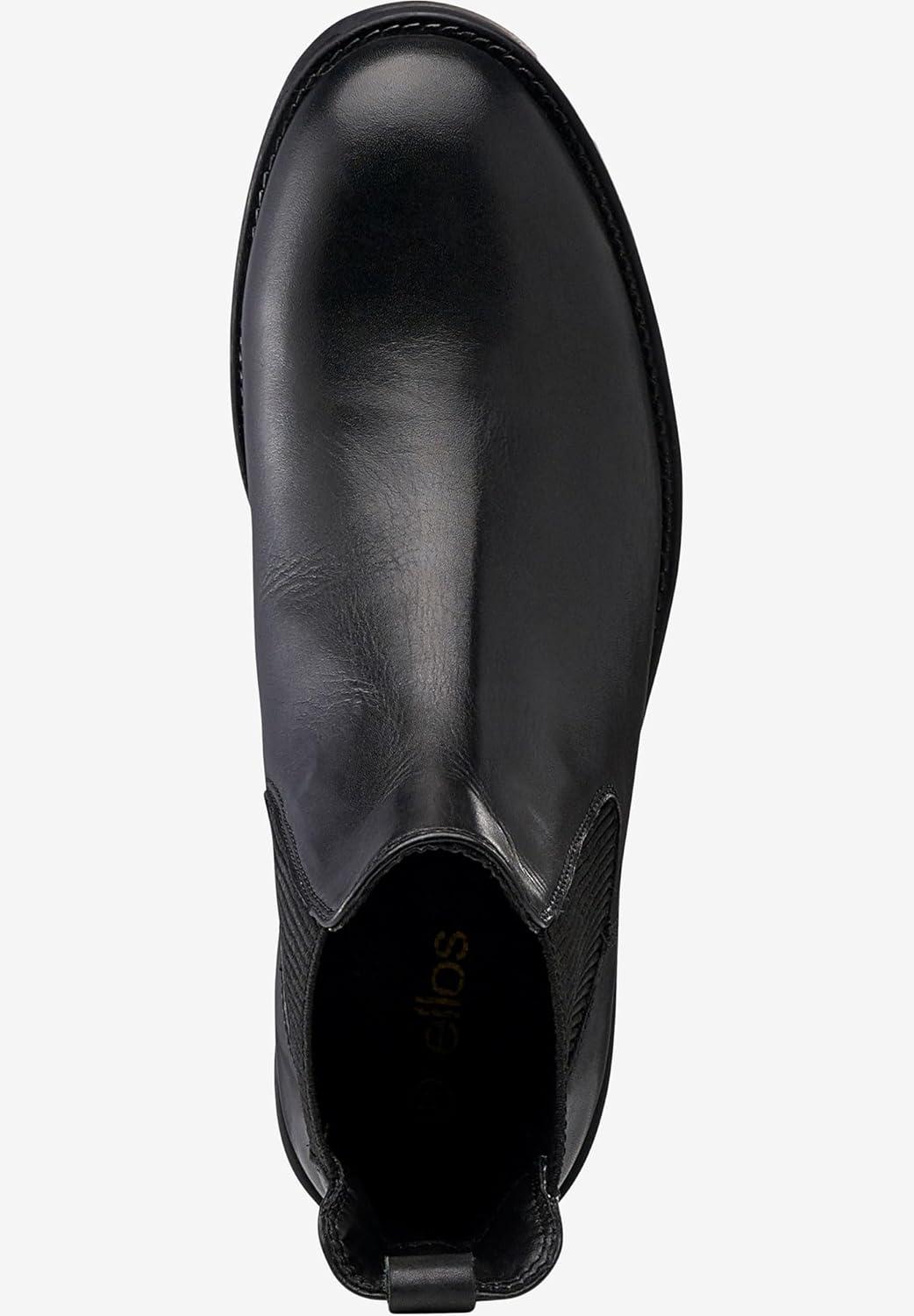 image:imageellos Womens Wide Width Leather Chelsea BootsBlack