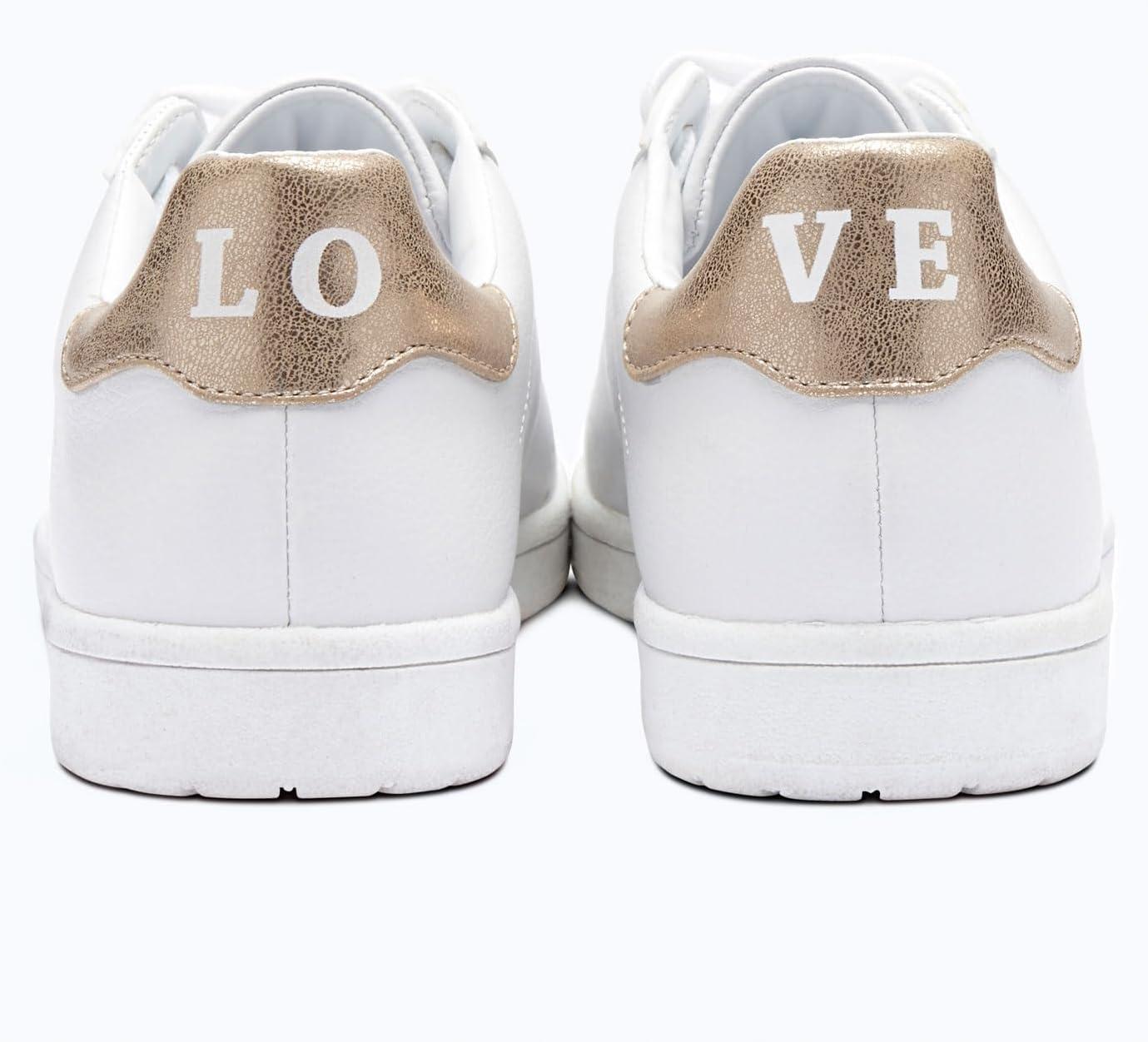 image:imageellos Womens Wide Width Love SneakersWhite