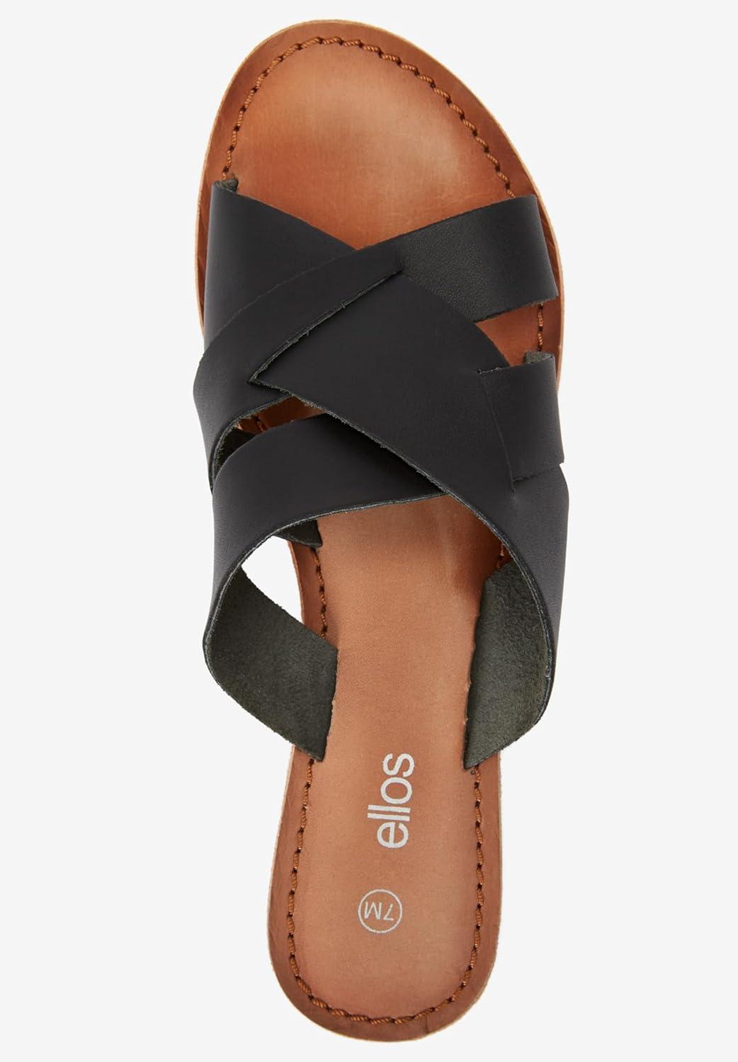 image:imageellos Womens Wide Width MultiStrap SandalWhite