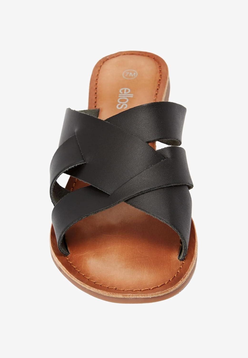 image:imageellos Womens Wide Width MultiStrap SandalWhite
