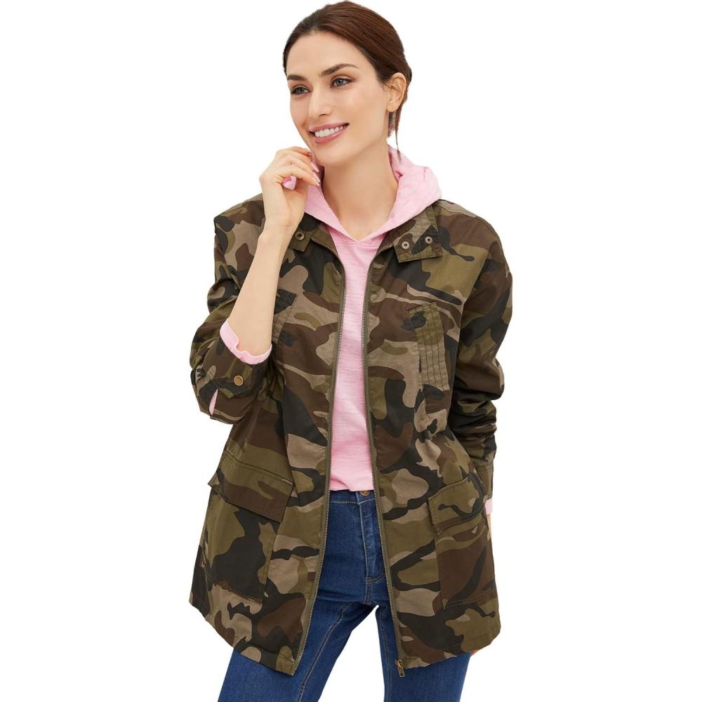 image:imageEllos Plus Size Camo Utility JacketCamo