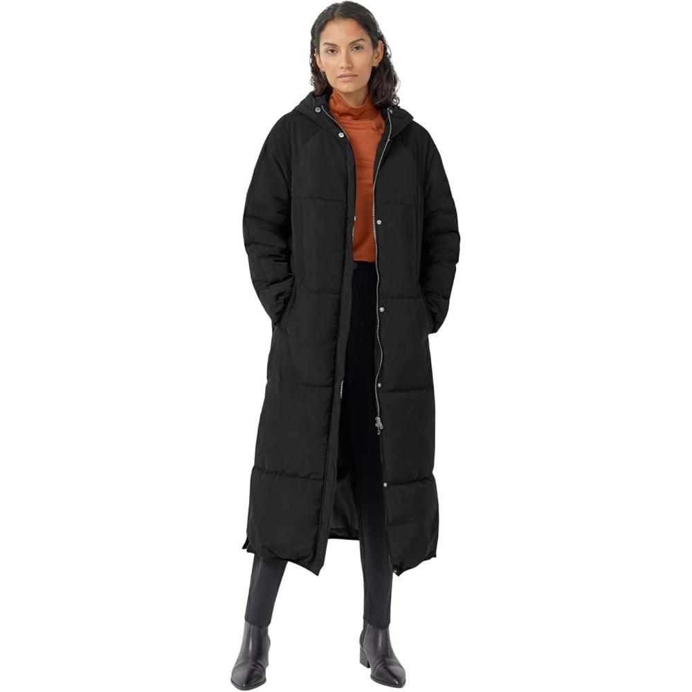 image:imageEllos Plus Size Maxi SideZip PufferBlack