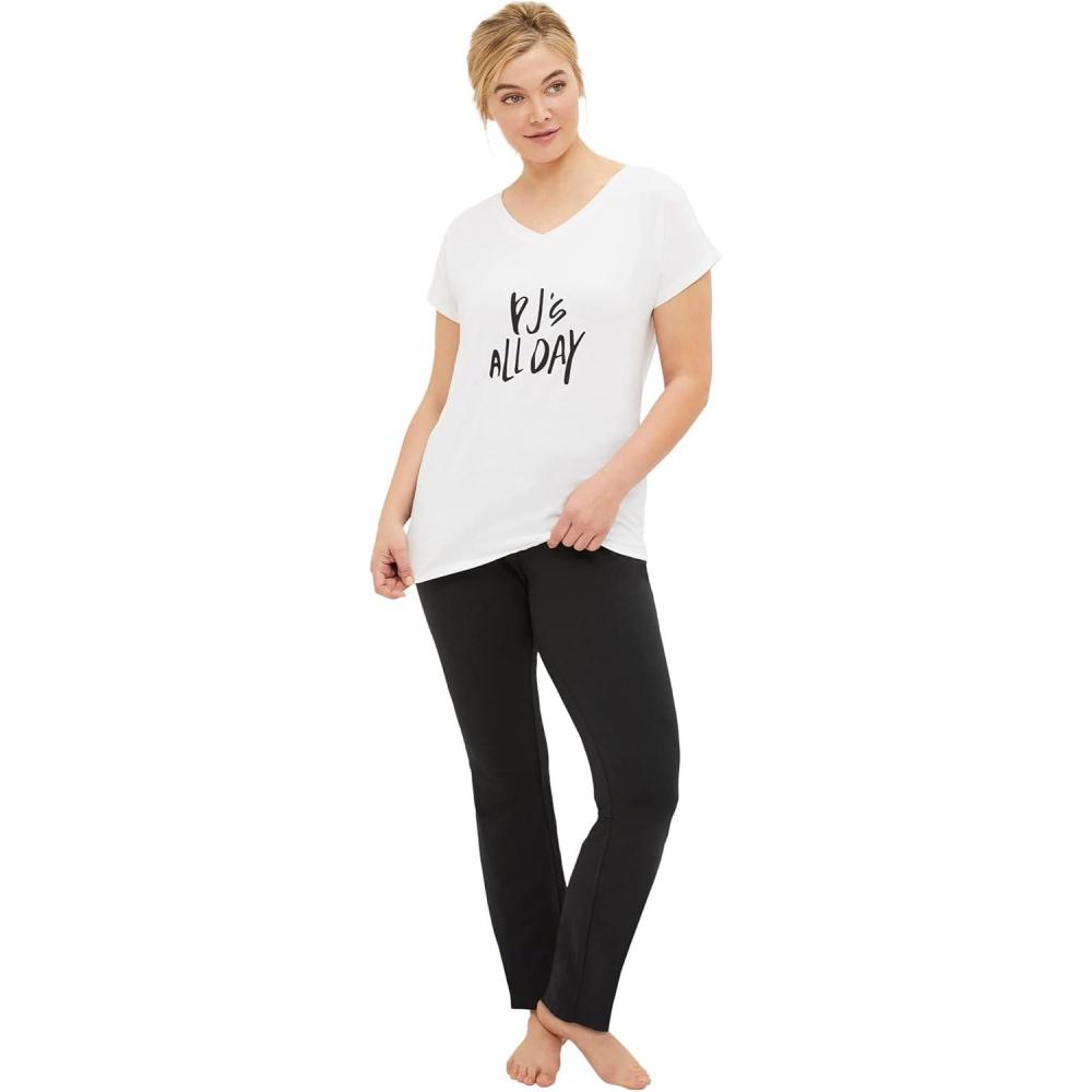 image:imageEllos Plus Size ScreenPrint Sleep TeeWhite